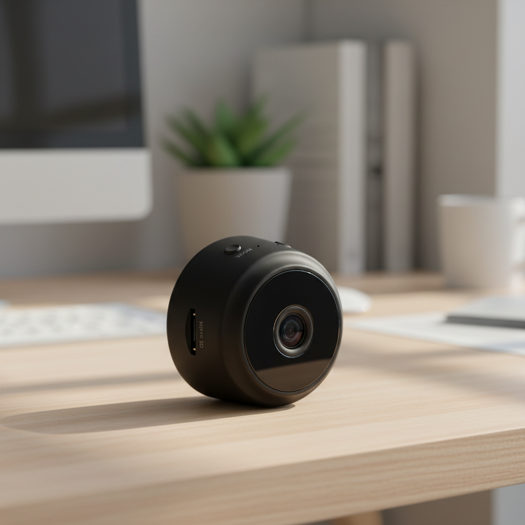 Magnetic Mini WiFi Camera on a desk