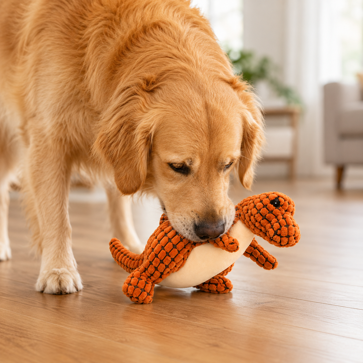 Plush Crocodile Dog Toy