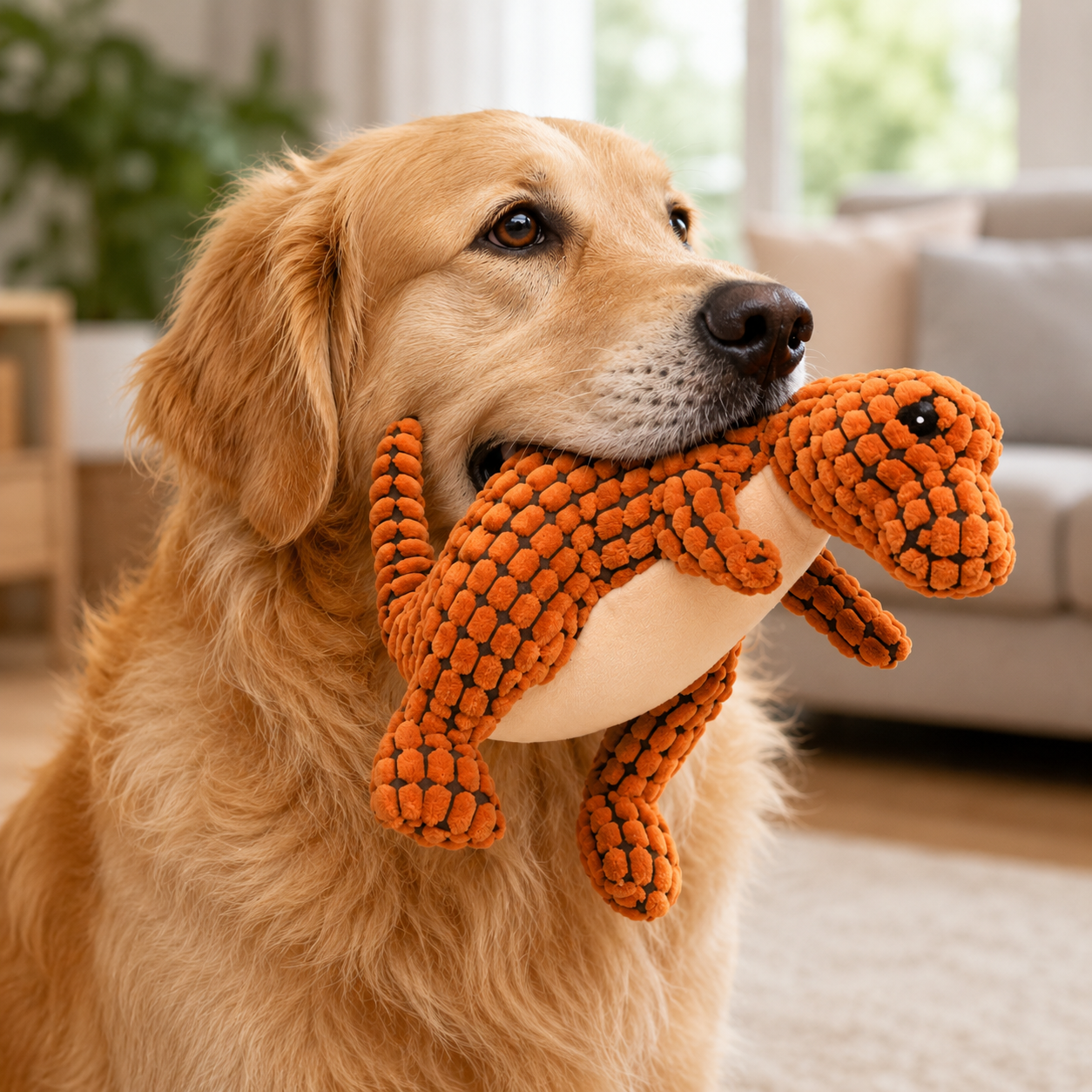 Plush Crocodile Dog Toy